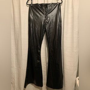 Pleather bell bottoms
